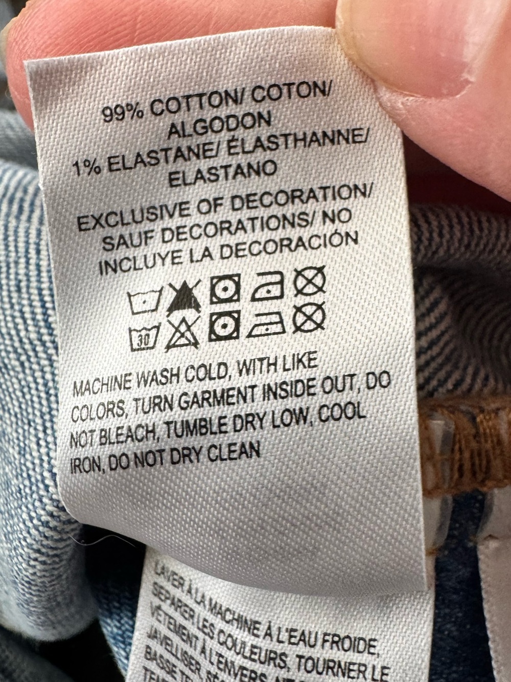 Lucky Brand Light Blue Denim Short Overalls with Crochet Panels - Picture 8 of 8